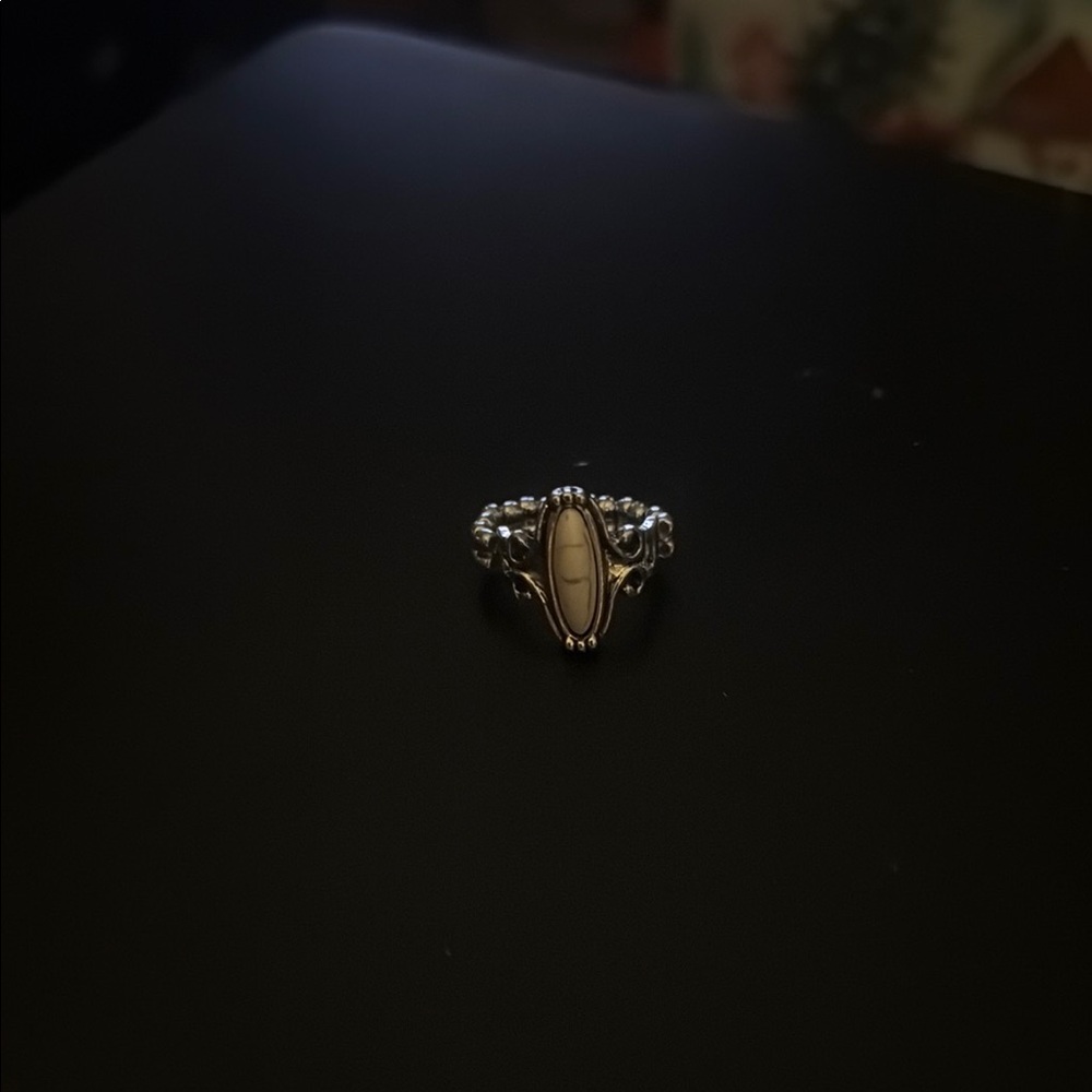 3/$10 Sale!! Elegant Silver and Cream Ring